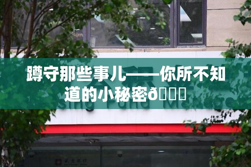 龙南蹲守那些事儿——你所不知道的小秘密😎