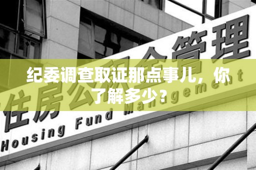 龙南纪委调查取证那点事儿，你了解多少？