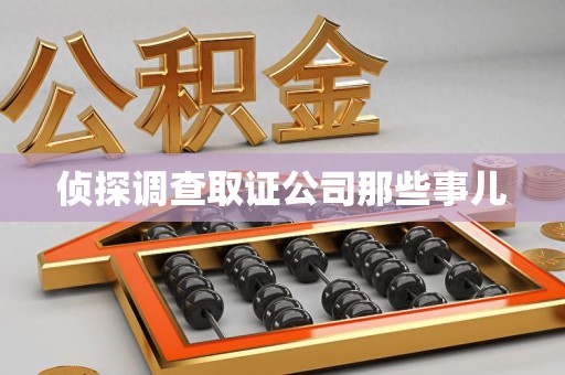 龙南侦探调查取证公司那些事儿