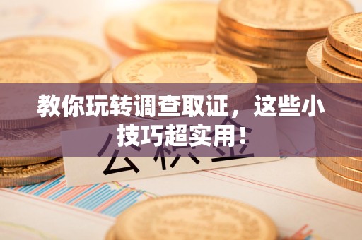 龙南教你玩转调查取证，这些小技巧超实用！