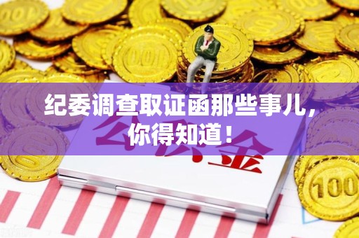 龙南纪委调查取证函那些事儿，你得知道！