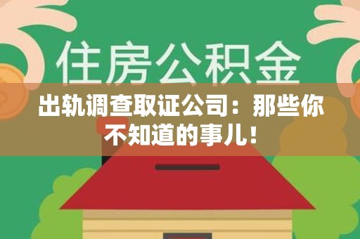 龙南出轨调查取证公司：那些你不知道的事儿！