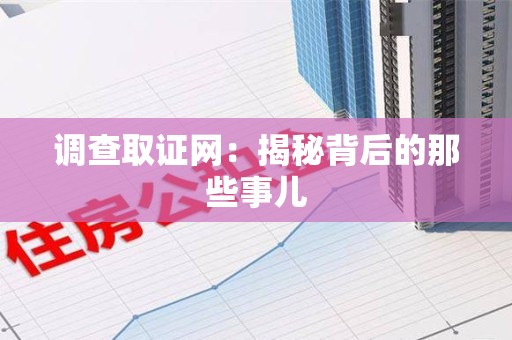 龙南调查取证网：揭秘背后的那些事儿