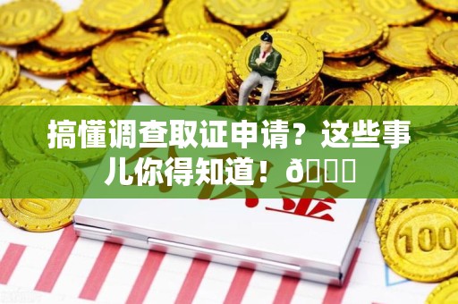 龙南搞懂调查取证申请？这些事儿你得知道！😎