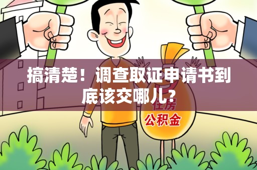 龙南搞清楚！调查取证申请书到底该交哪儿？