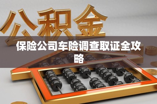 龙南保险公司车险调查取证全攻略