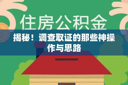龙南揭秘！调查取证的那些神操作与思路