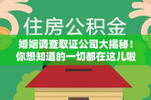 龙南婚姻调查取证公司大揭秘！你想知道的一切都在这儿啦😉