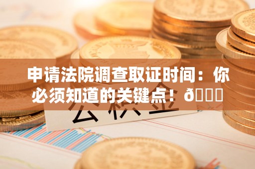 龙南申请法院调查取证时间：你必须知道的关键点！😎