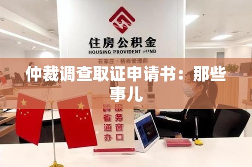龙南仲裁调查取证申请书：那些事儿