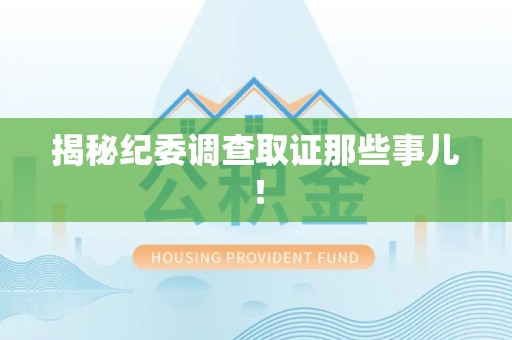 龙南揭秘纪委调查取证那些事儿！
