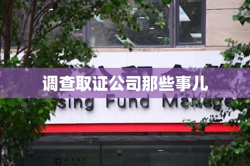 龙南调查取证公司那些事儿